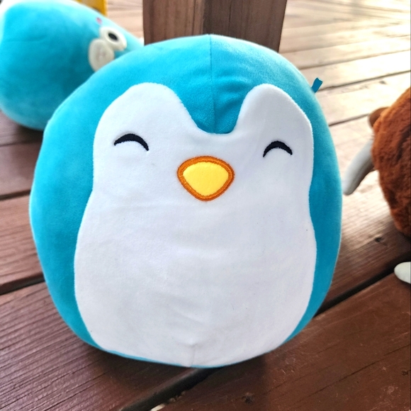 Squishmallows Other - Squishmallow Tanner the Teal PENGUIN‎ 8" Plush KellyToy 2019 Turquoise
